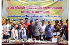 Viện KTCN chung vui Tết cổ truyền Bunpimay cùng lưu học sinh Lào
